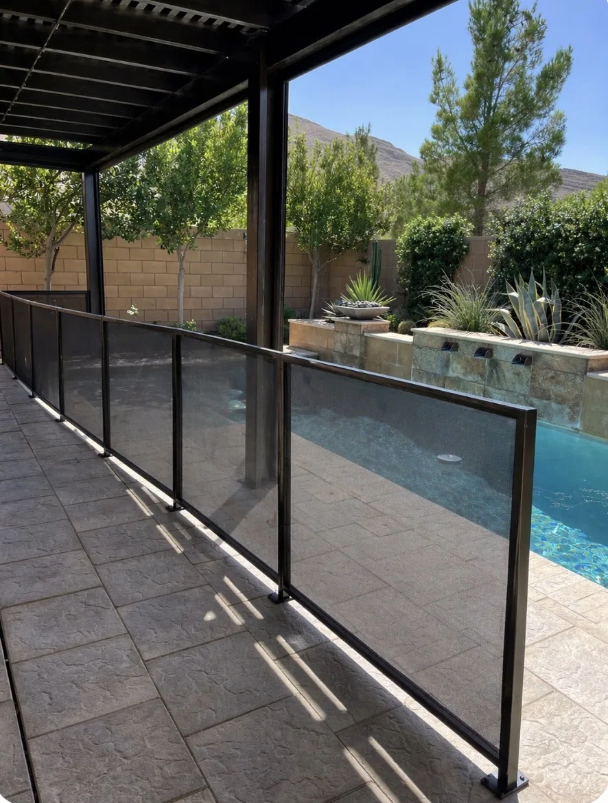 Olson Iron Security Screen Mesh Pool Fence
