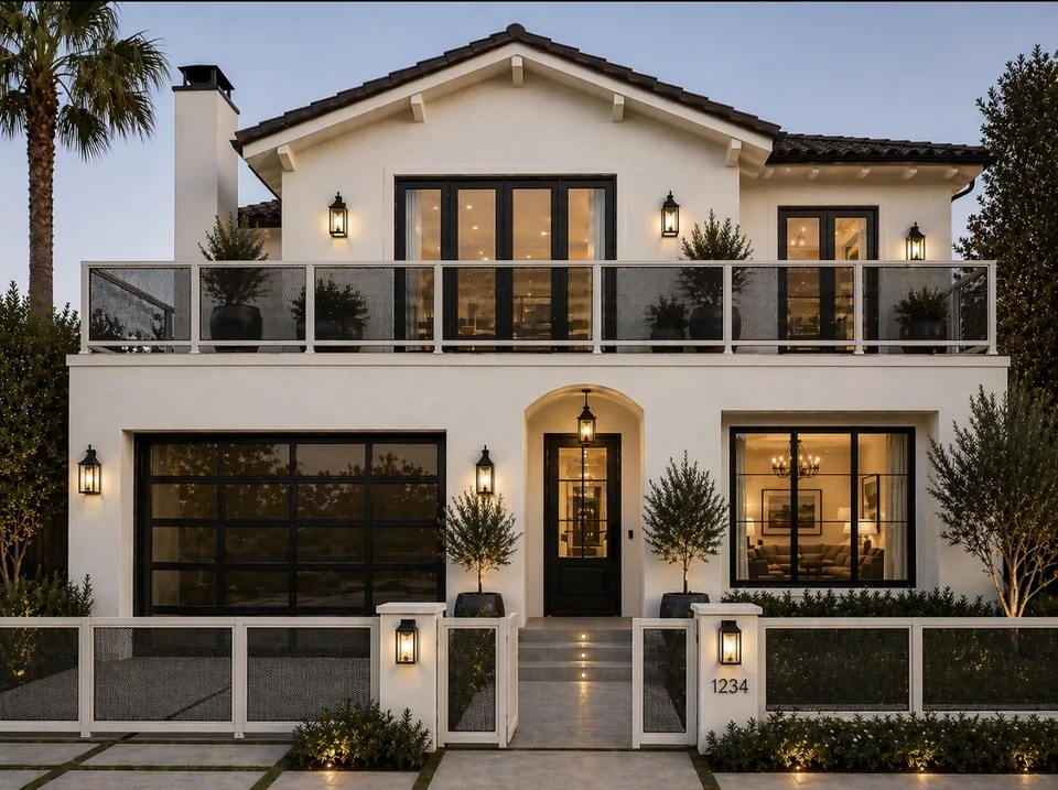 Olson Iron spanish home mesh balcony driveway gates in Las Vegas