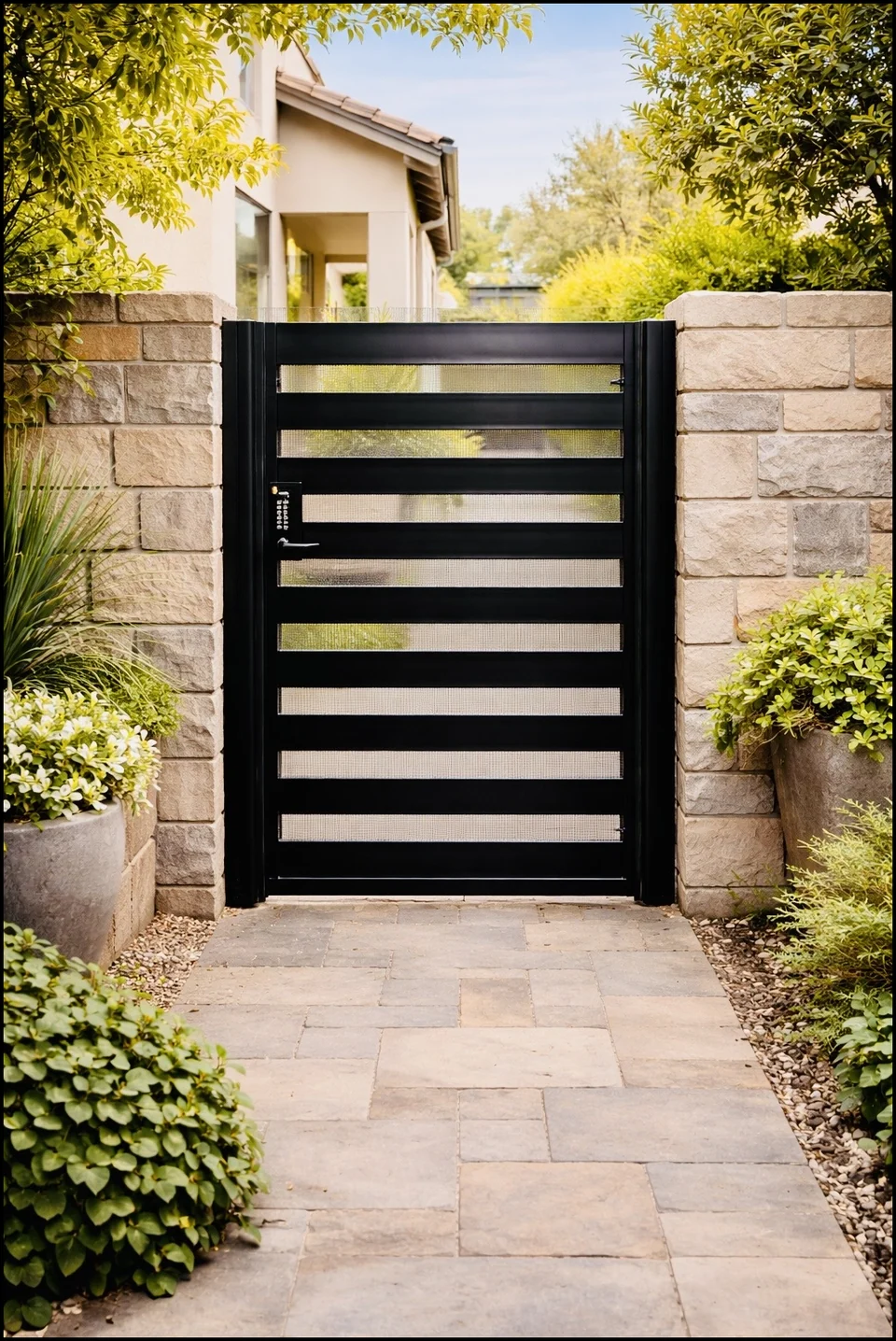 Olson Iron custom iron gate in Las Vegas (602G)