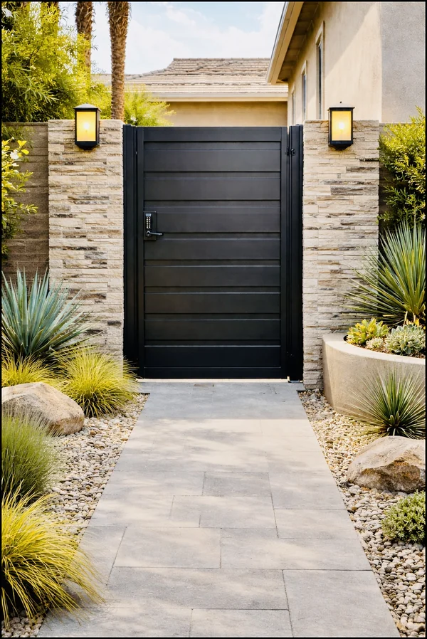Olson Iron custom iron gate in Las Vegas (605G)