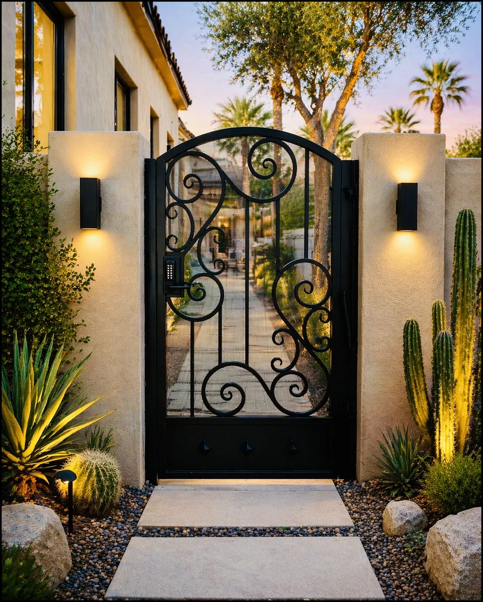 Olson Iron custom iron gate in Las Vegas (606G)