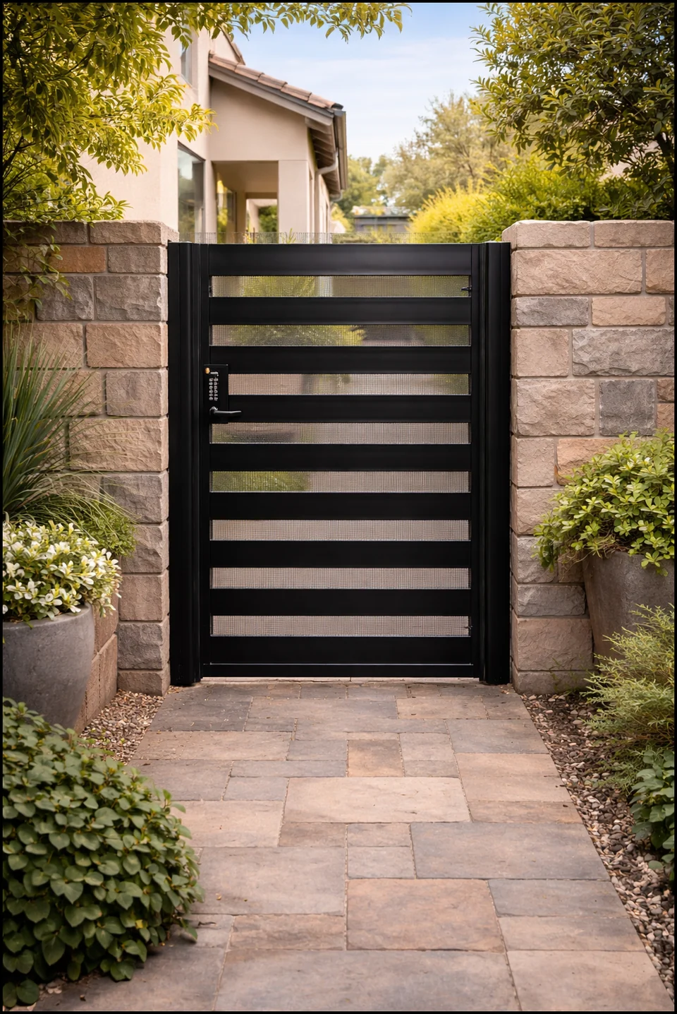 Olson Iron custom iron gate in Las Vegas (612G)
