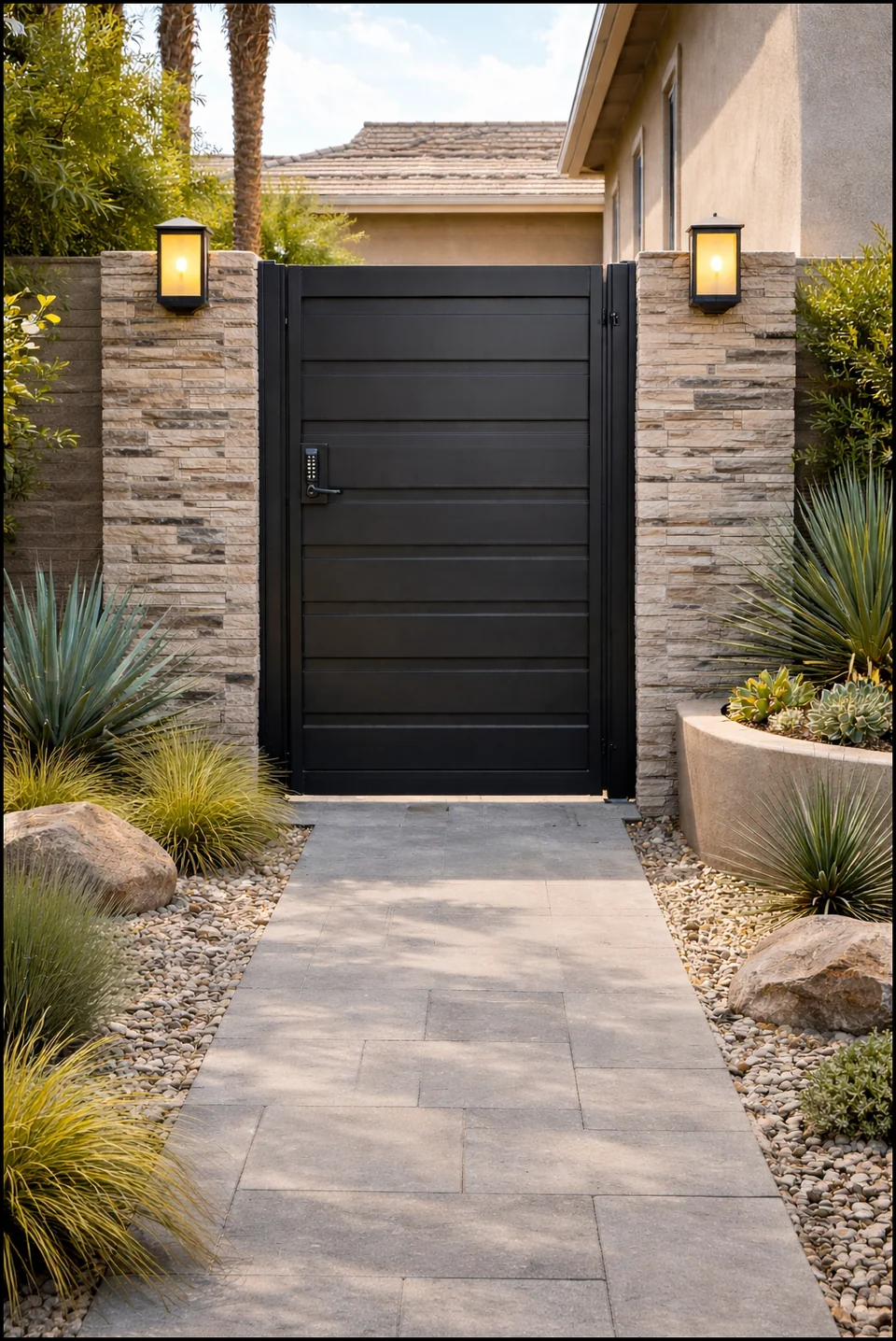 Olson Iron custom iron gate in Las Vegas (613G)