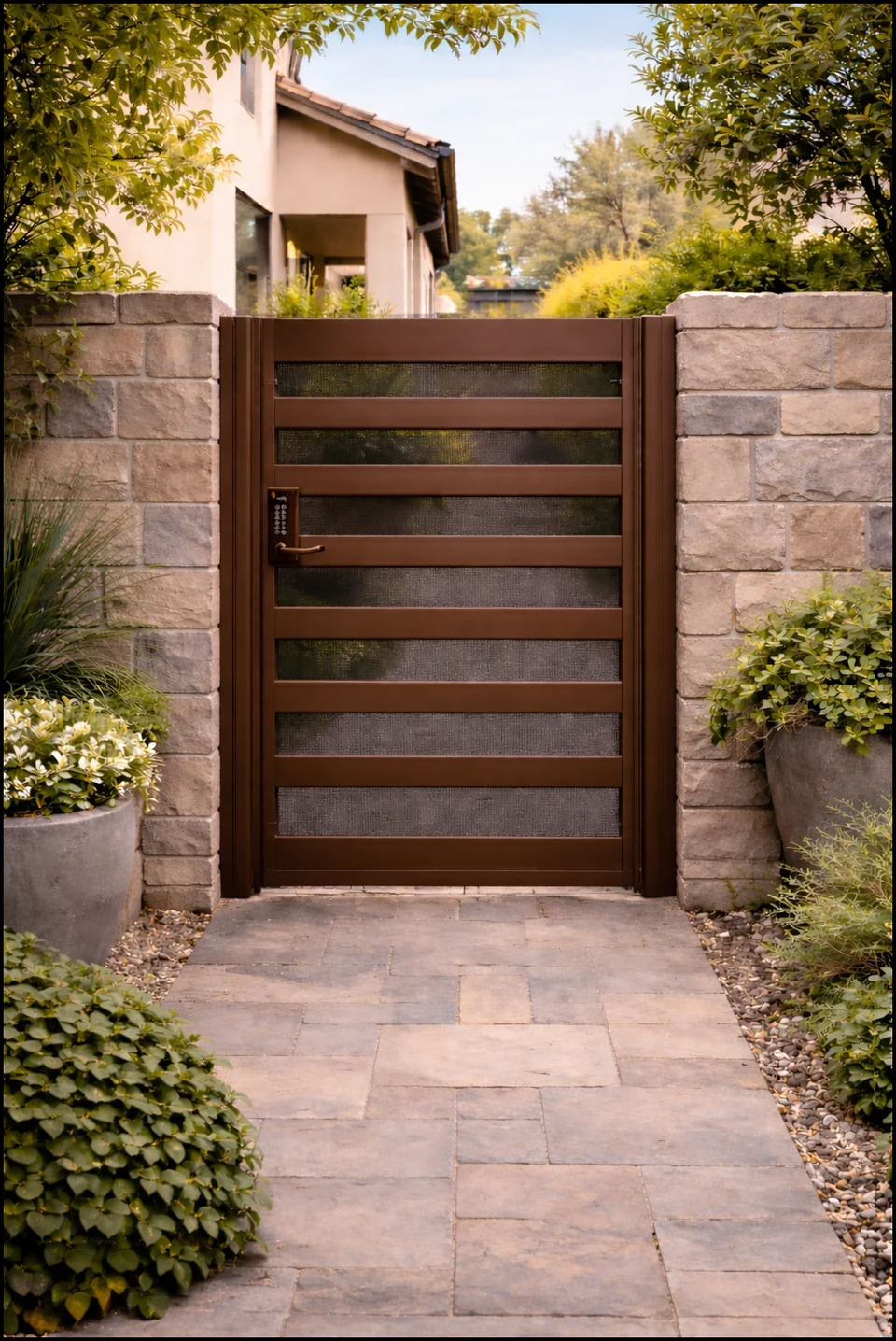 Olson Iron custom iron gate in Las Vegas (615G)