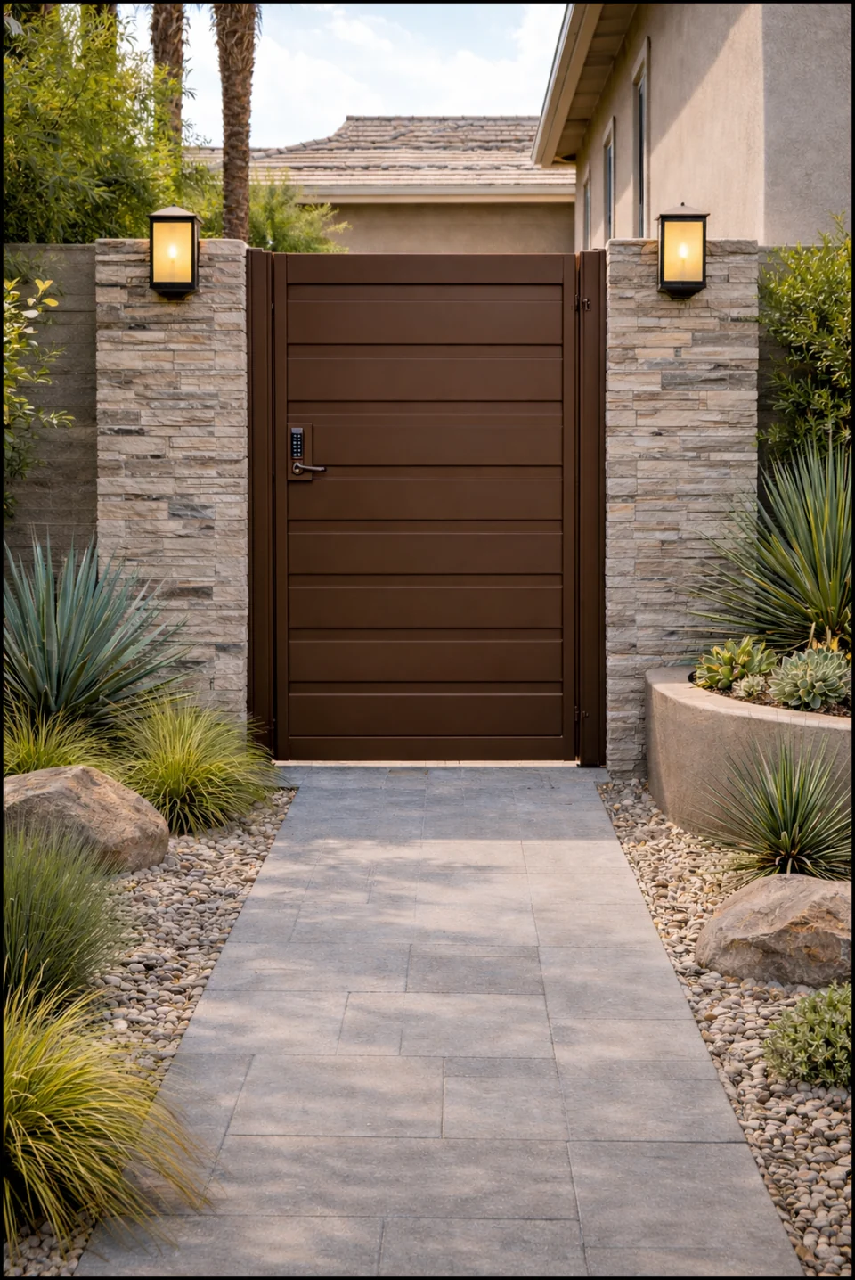 Olson Iron custom iron gate in Las Vegas (617G)