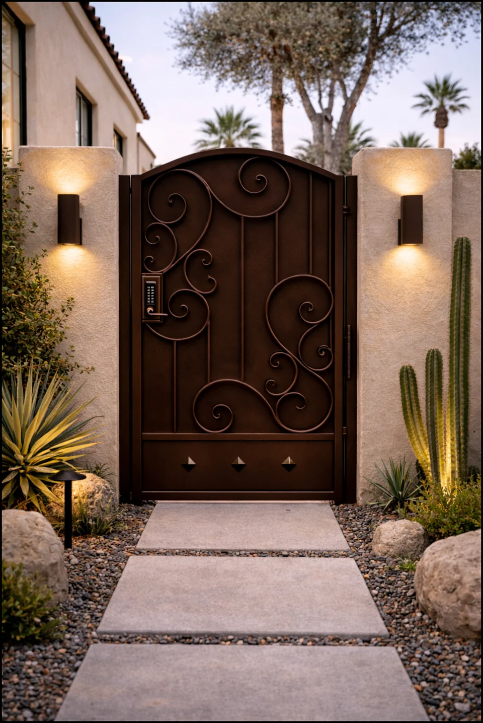 Olson Iron custom iron gate in Las Vegas (644G)