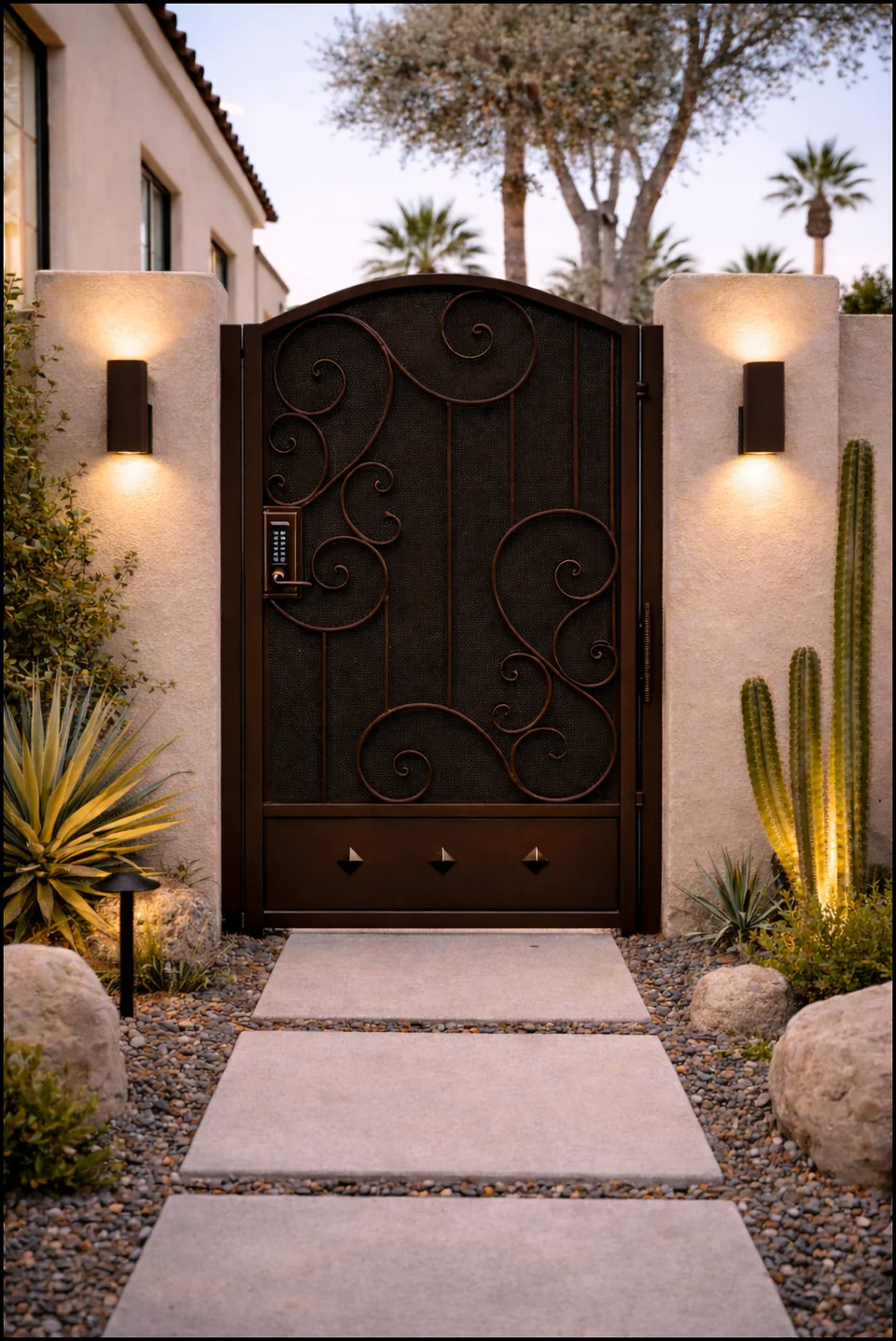 Olson Iron custom iron gate in Las Vegas (645G)