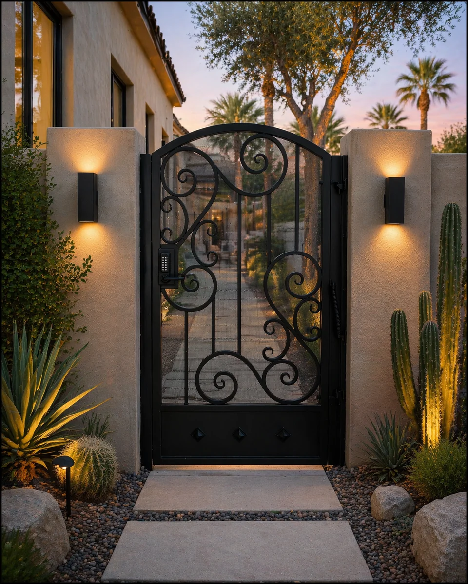 Olson Iron custom iron gate in Las Vegas (647G)