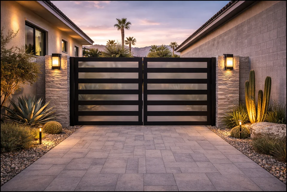 Olson Iron custom iron gate in Las Vegas (705G)