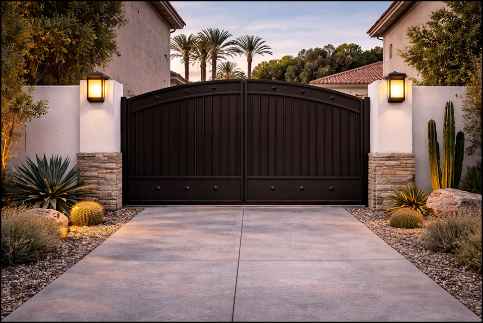 Olson Iron custom iron gate in Las Vegas (706G)