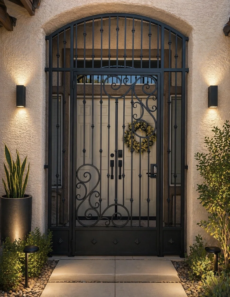 Custom courtyard entry gate design 807G by Olson Iron — Las Vegas