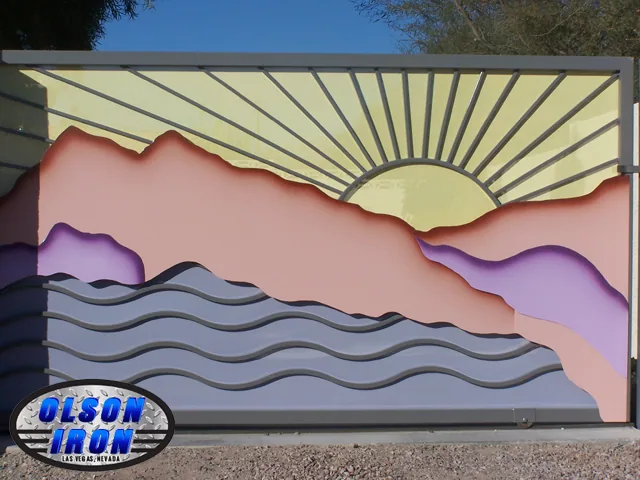 Olson Iron plasma cut iron panel in Las Vegas