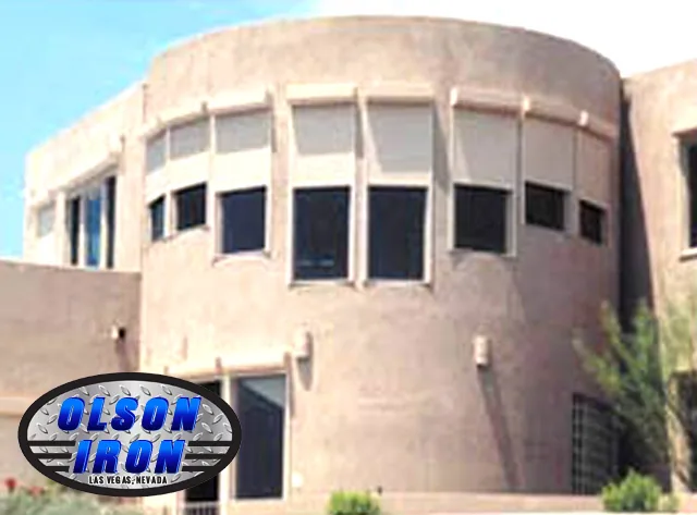 Olson Iron rolling shutter drop shade in Las Vegas