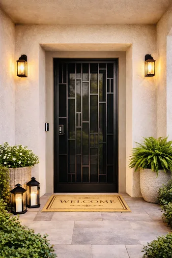 Olson Iron custom security screen door in Las Vegas (101D)