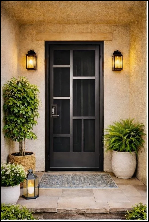 Olson Iron custom security screen door in Las Vegas (109D)