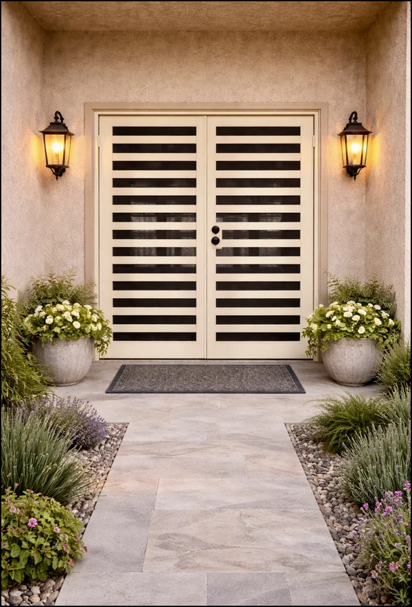 Olson Iron custom security screen door in Las Vegas (200D)