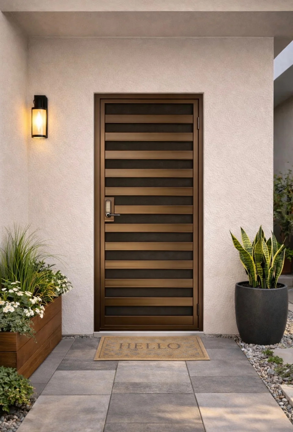 Olson Iron custom security screen door in Las Vegas (110D)