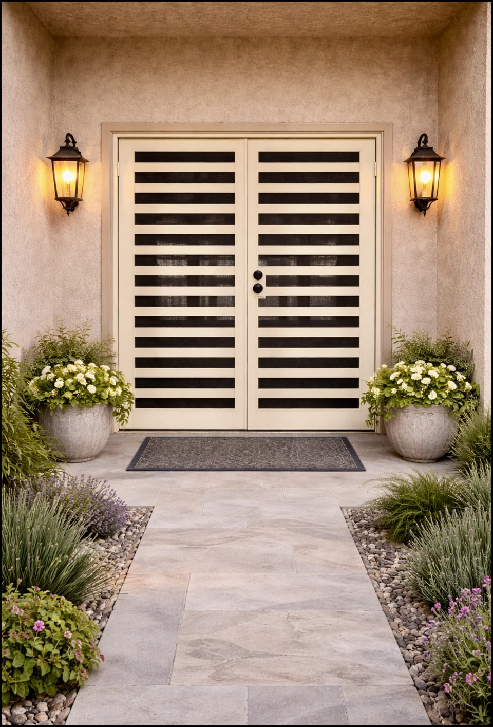 Olson Iron custom security screen door in Las Vegas (200D)