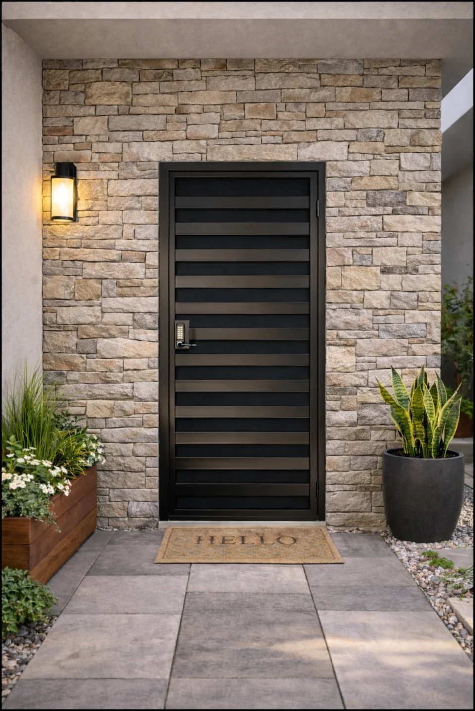 Olson Iron custom security screen door in Las Vegas (112D)