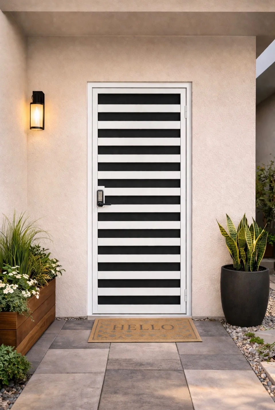 Olson Iron custom security screen door in Las Vegas (113D)