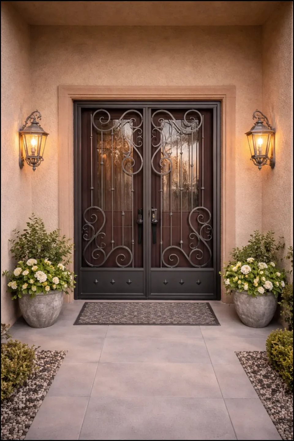 Olson Iron custom security screen door in Las Vegas (201D)