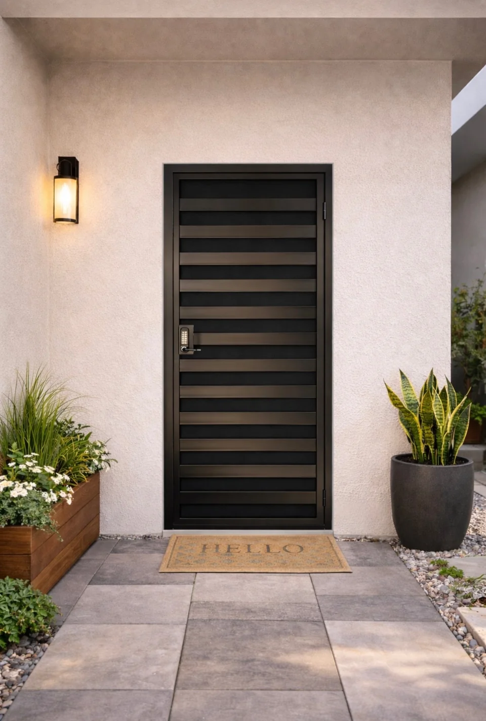 Olson Iron custom security screen door in Las Vegas (114D)