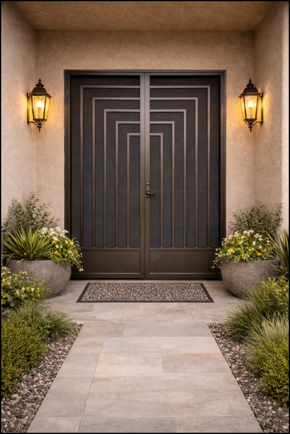 Olson Iron custom security screen door in Las Vegas (202D)