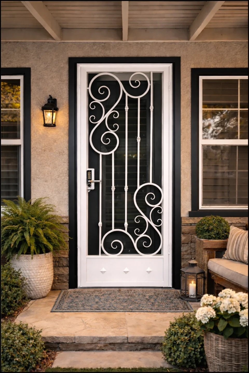 Olson Iron custom security screen door in Las Vegas (116D)