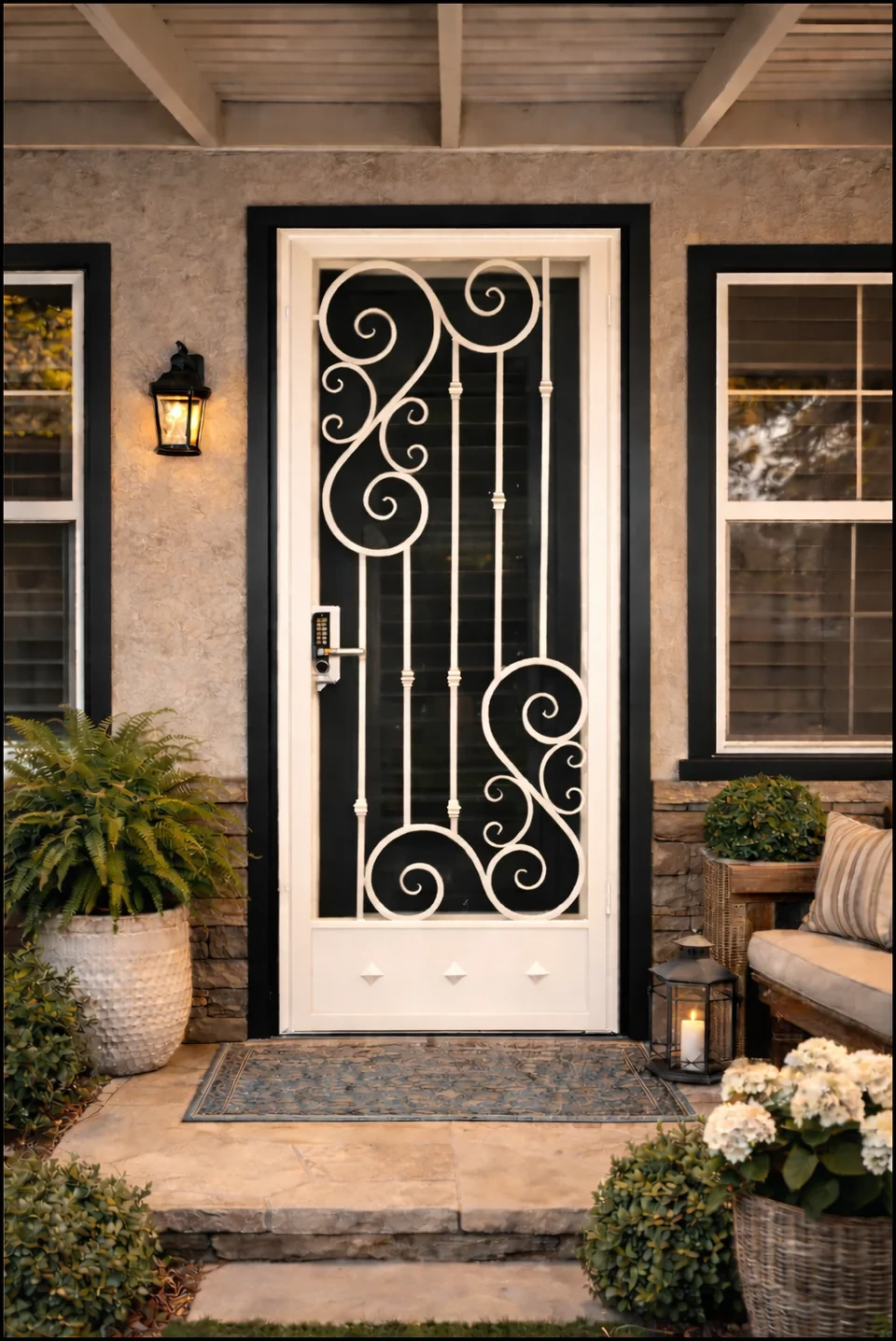 Olson Iron custom security screen door in Las Vegas (117D)