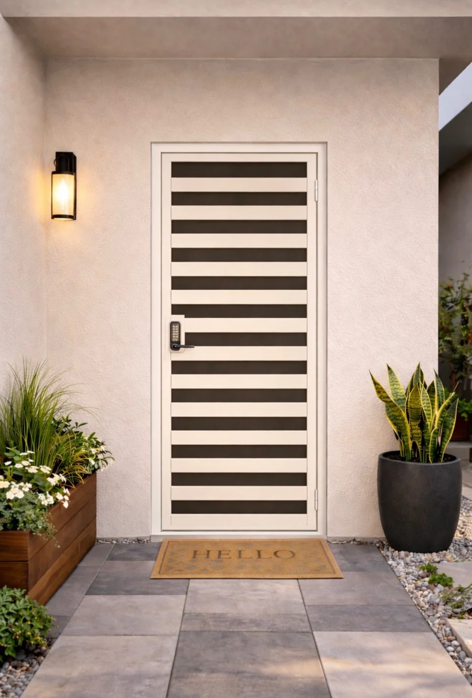 Olson Iron custom security screen door in Las Vegas (119D)