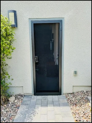 Olson Iron custom security screen door in Las Vegas (120D)