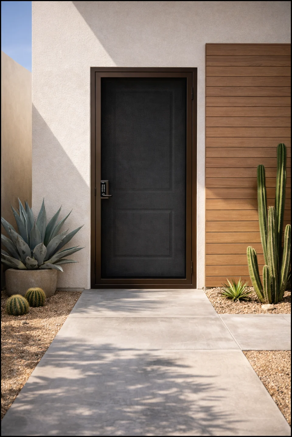 Olson Iron custom security screen door in Las Vegas (123D)