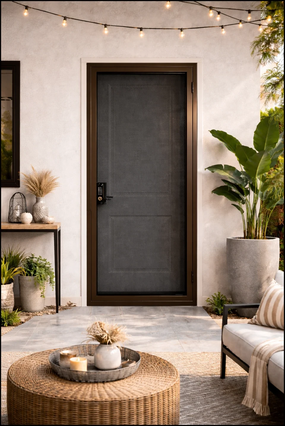 Olson Iron custom security screen door in Las Vegas (124D)