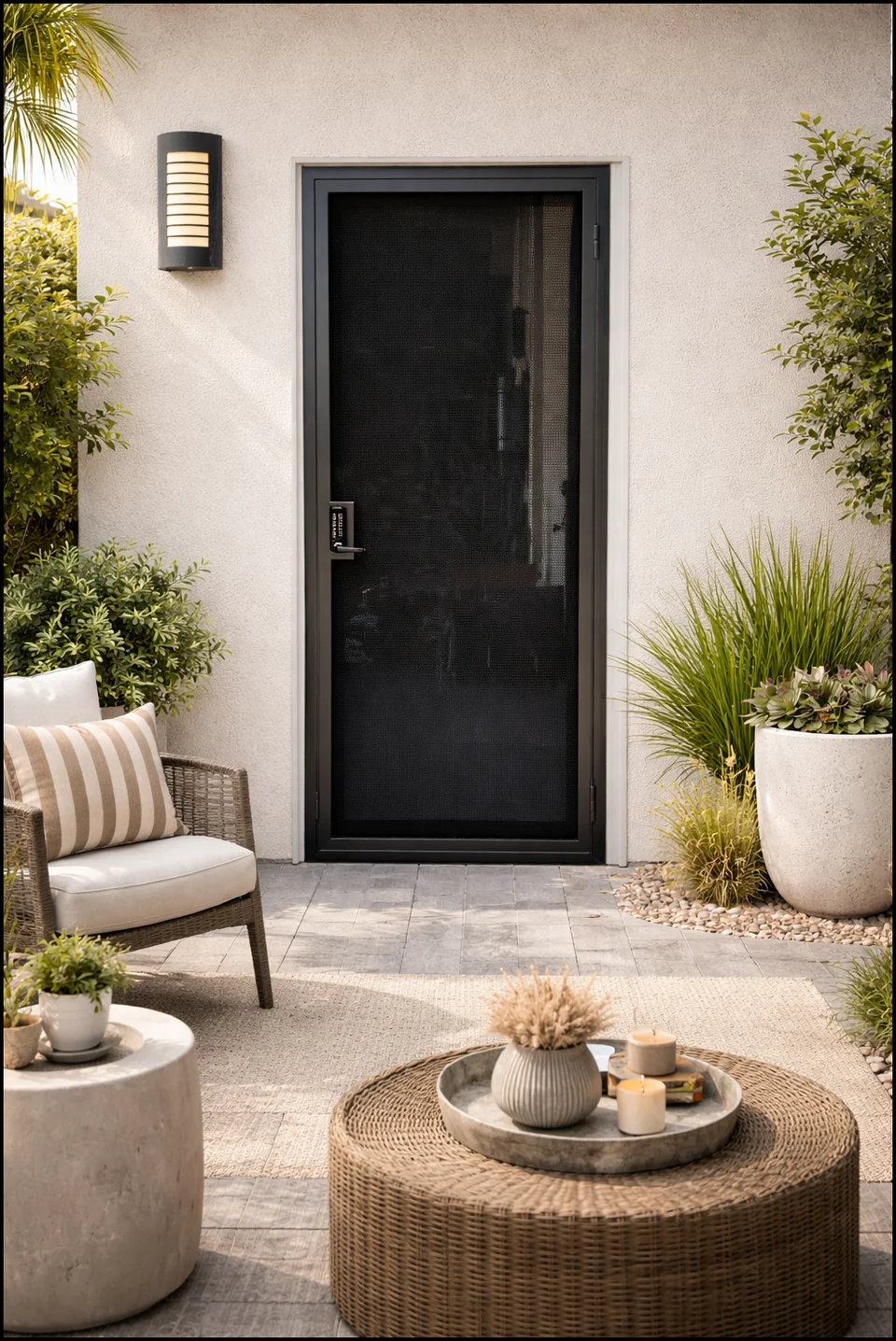 Olson Iron custom security screen door in Las Vegas (125D)