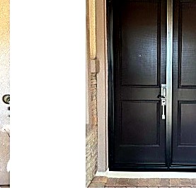 Olson Iron French security doors installed