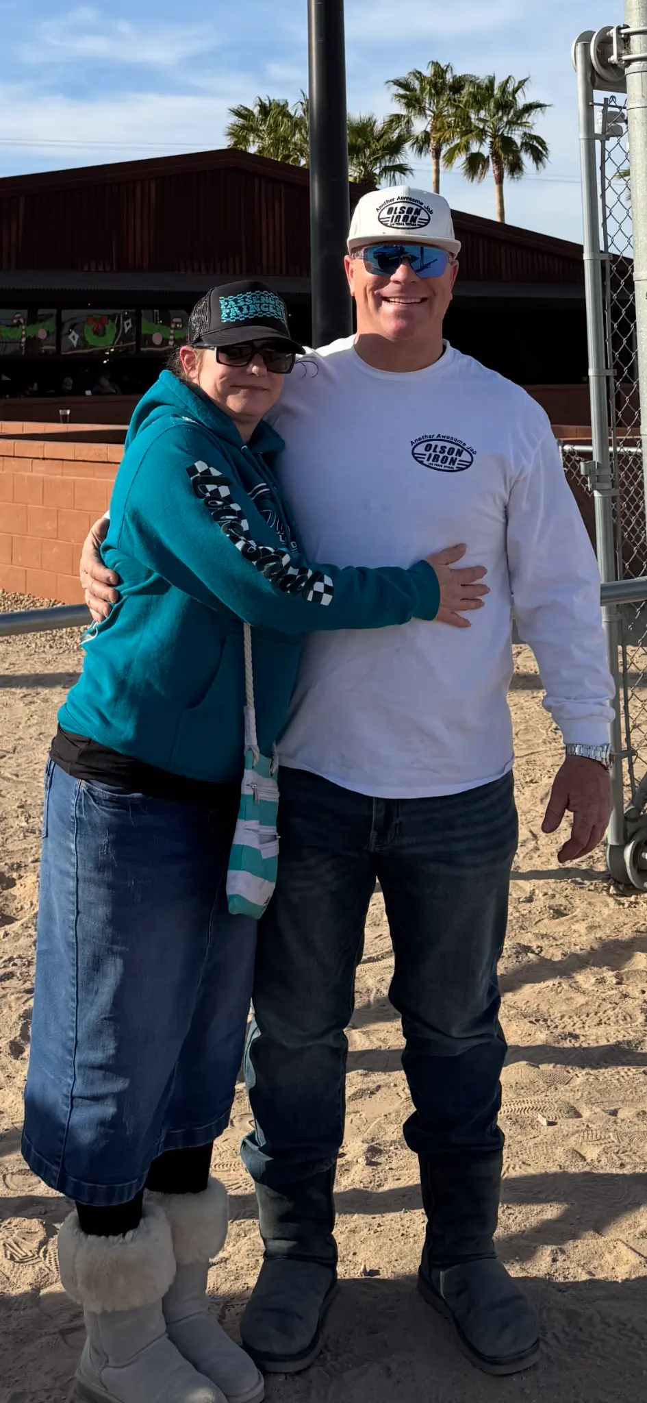 Bo Olson with family at the dunes