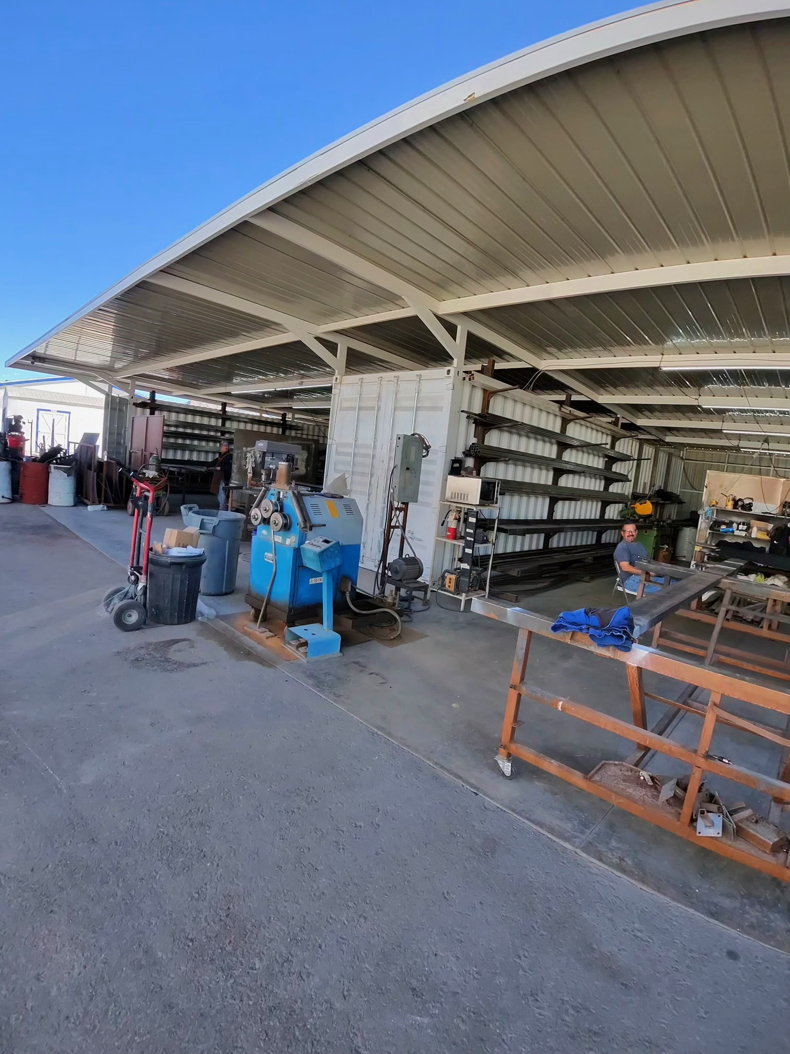 Greg working in the Olson Iron fabrication shop