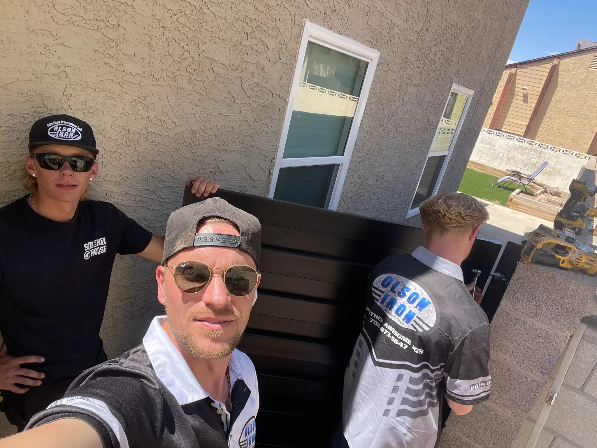 Jay, Shea and Landon together on a Las Vegas job site